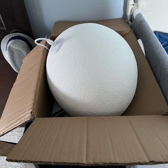 11.8 Inch White Wabi Sabi Pendant Light Fixture Modern - Picture 2 of 5